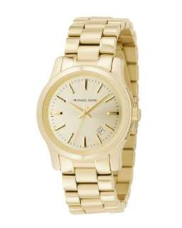 MICHAEL KORS GOLD TONE STAINLESS STEEL BAND CLASSIC WATCH MK5160 NEW 