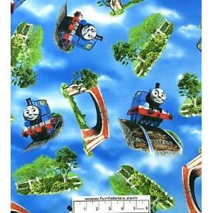  Thomas Country Scenes Sky Blue Fabric Arts, Crafts 