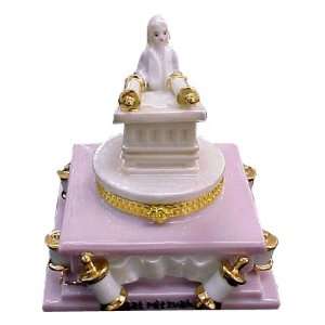  Jewish Bat Mitzvah Porcelain Cake Topper and Hinged Box 