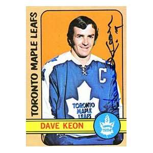  Dave Keon Autographed / Signed 1972 73 Topps Card Sports 