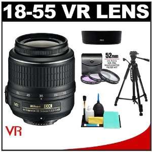  Nikon 18 55mm f/3.5 5.6G VR AF S DX Zoom Lens with 3 UV 