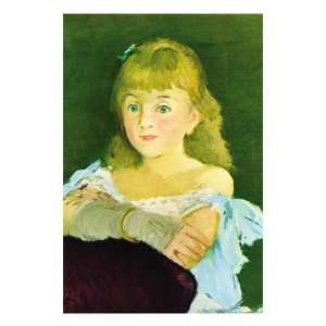    Portrait of Lina Campineanu by douard Manet, 18x24