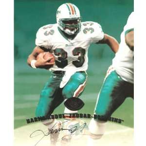 1997 Leaf Signature Autographs   Karim Abdul Jabbar   Miami Dolphins 