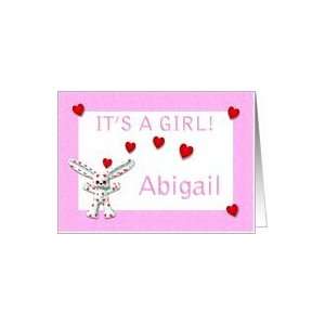  Abigails Birth Announcement (girl) Card Health 
