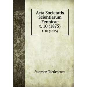  Acta Societatis Scientiarum Fennicae. t. 10 (1875) Suomen 