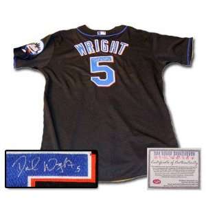 David Wright New York Mets Autographed Authentic Black Majestic Jersey 