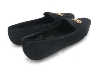 JCREW Darby calf hair embroidered loafer flats $325 7.5 Shoes black 