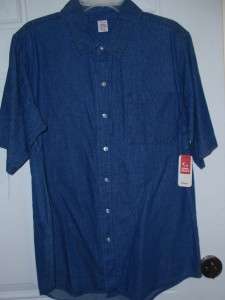 NEW Mens Short Sleeve Cotton Denim Shirts  Sizes M L XL XXL XXXL  3 