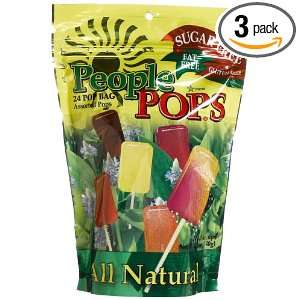 People Pops Assorted Flavors, 13.2 Ounce, 24 Count Bags (Pack of 3 