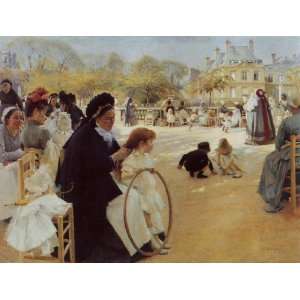   Albert Edelfelt   24 x 18 inches   From the Park of Luxembourgh in P