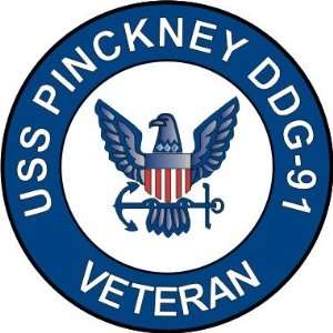  US Navy USS Pinckney DDG 91 Ship Veteran Decal Sticker 5.5 