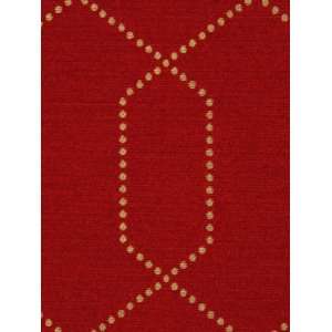   Dotted Frame Scarlet by Robert Allen Contract Fabric