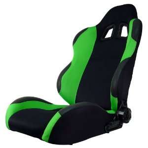  H Sport Seats Viper   Black/Green LEFT Automotive