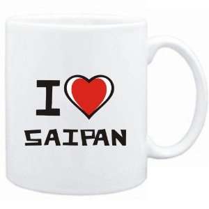  Mug White I love Saipan  Capitals