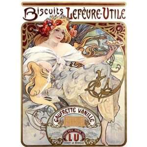  Alphonse Mucha   French Lefevre Biscuit Company Poster 