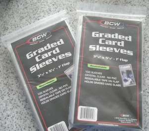 200 New Graded Card Sleeves (PSA,BGS,1/4screwdown) 722626902956 