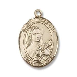  14K Gold St. Therese of Lisieux Medal Jewelry