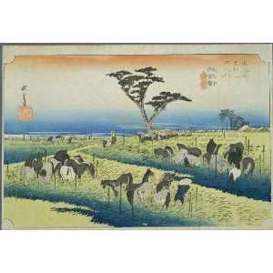  Hand Made Oil Reproduction   Ando Hiroshige   24 x 16 