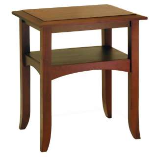 Craftsman Wood End Table with Shelf   Antique Walnut  