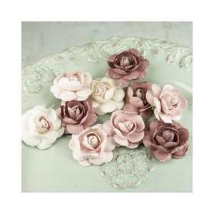  Angelica Rose Mulberry Paper Flowers With Glitter 1 10 