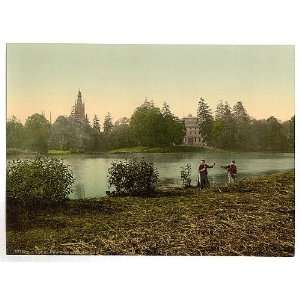   Castle,lake,park of Worlitz,Anhalt,Germany,c1895