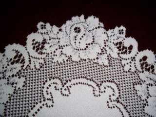 ROUND IVORY FLOWER LACE DOILY TABLE HOME BED CTDF128  