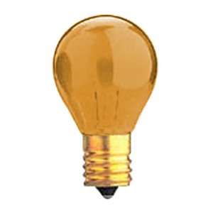 10 Watt S11 Bulb / 130 Volt / Intermediate Base / Transparent Amber