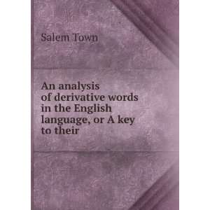  An analysis of derivative words in the English language 