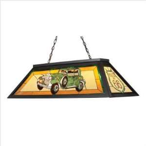   Tiffany Game Room Chandelier with Vehicle Theme