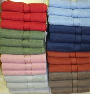 SET OF 12 NEW 100% COTTON TERRY WASH CLOTHS WITH SHINY BORDER  