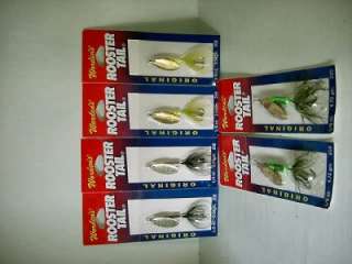 New 6 Assorted Rooster Tails Wordens Spinnerbaits LotA  