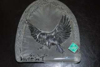   CRYSTAL ~  EAGLE  Large Decorative Glass Paperweight  