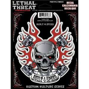  Lethal Threat Decals BUILT FOR SPEED 6X8 4PK LT90583 