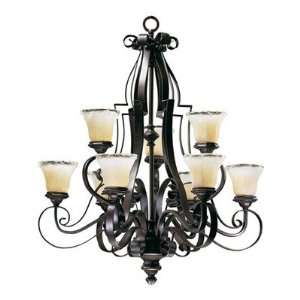  Quorum 6121 9 13 Delphi Chandelier in Coffee Baby