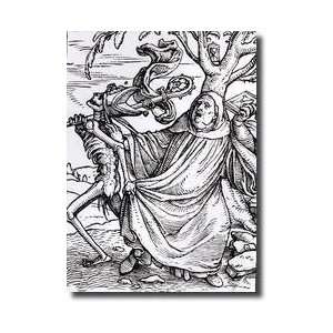 Death And The Abbot From the Dance Of Death Engraved By Hans 