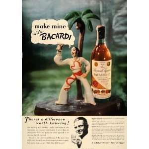  1937 Ad Bacardi Rum Schenley Highball Old Fashioned NY 