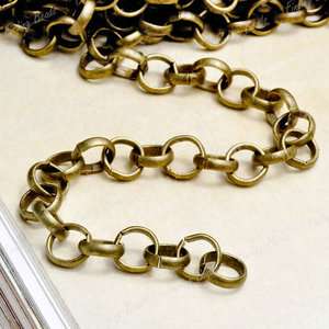 2M Iron Rollo Antique Brass Unfinished Chains CH0115 4  