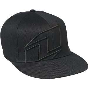 One Industries Bacon Mens Flexfit Fashion Hat/Cap   Jet Black / Small 