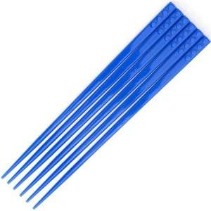  funny blue building block chopsticks set with 3 pairs 