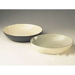 Denby Energy Individual Pasta Bowl, White Interior/Charcoal Exterior 