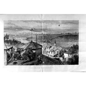   ADVANCED PRUSSIAN POSTS SOLDIERS BALLOON WAR PRINT