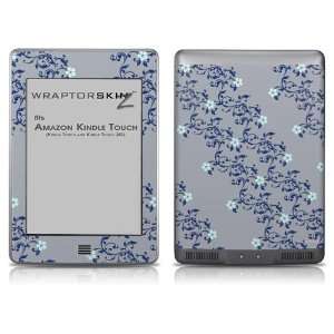   Kindle Touch Skin   Victorian Design Blue 
