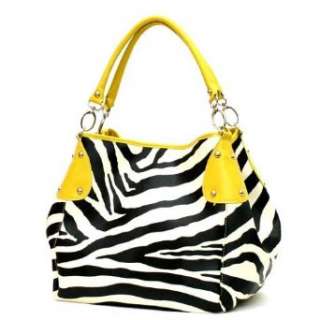   Zebra Designer Inspired Animal Print Handbag Purse Bag Tote Clothing