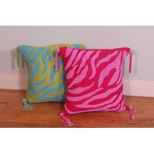 Designer DH Throw Pillows, Zebra 14X14