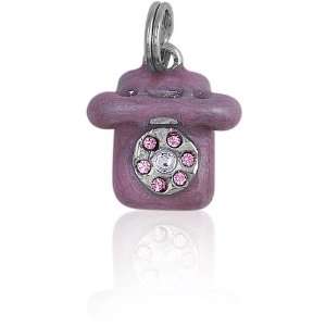   Enamel and CZ Rotary Phone Charm Z 9327 Itâ?TMs Charming Jewelry