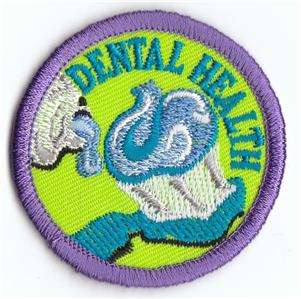 boy/girl DENTAL HEALTH Fun Patches Crests GUIDES/SCOUTS  