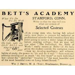  1906 Ad Betts Academy Stamford Mens Preparatory School 