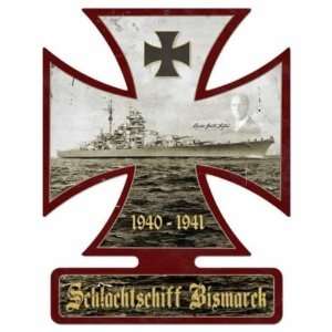  Bismarck Vintage Metal Sign German Military