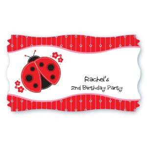   Modern Ladybug   Set of 8 Personalized Name Tag Stickers Toys & Games