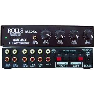  Rolls MA254 Compact Stereo 5W Class D Mixer Amplifier 